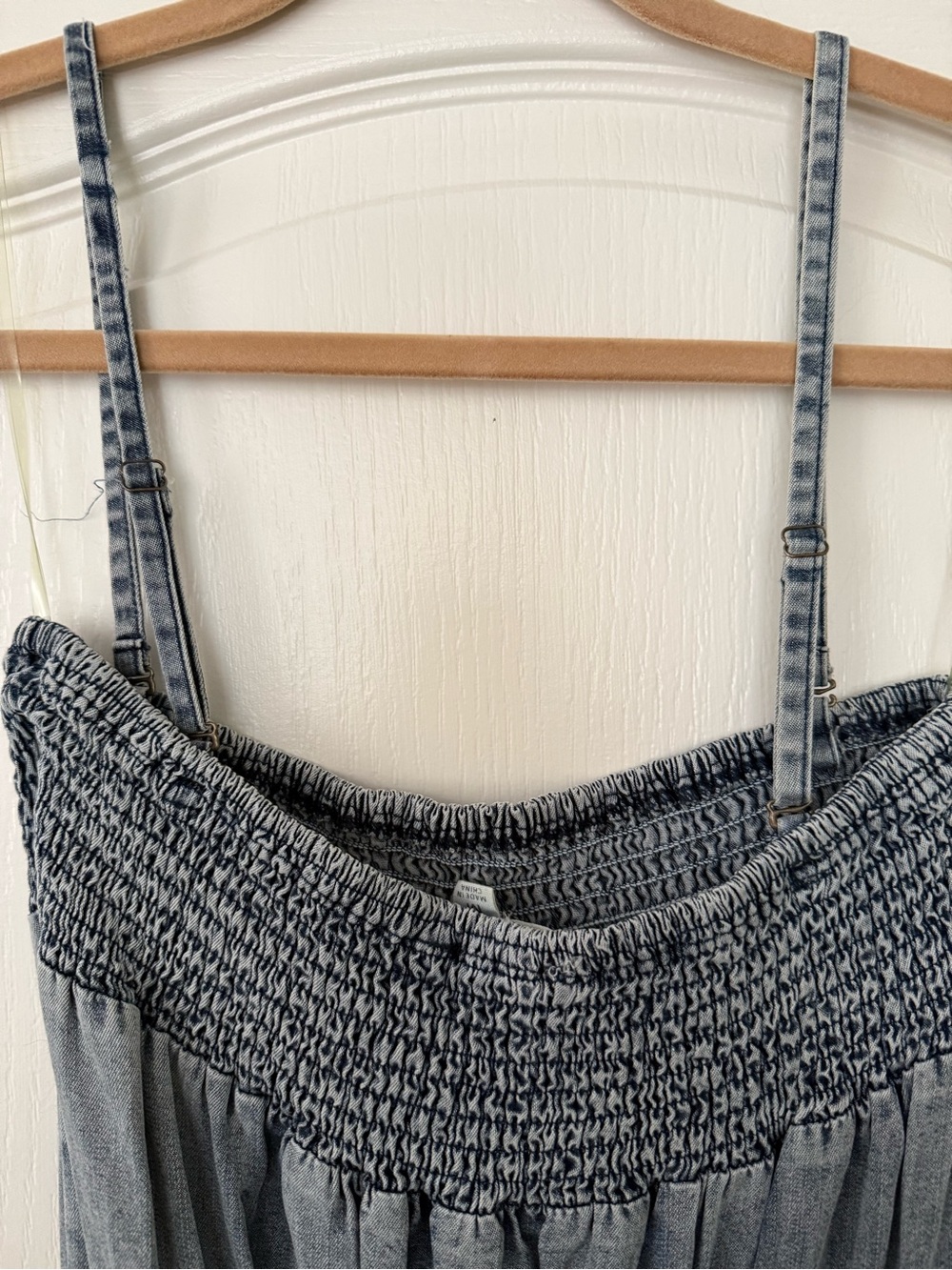 Oli & Hali Light Blue Harlow Wide Leg Chambray Jumpsuit - Picture 12 of 12